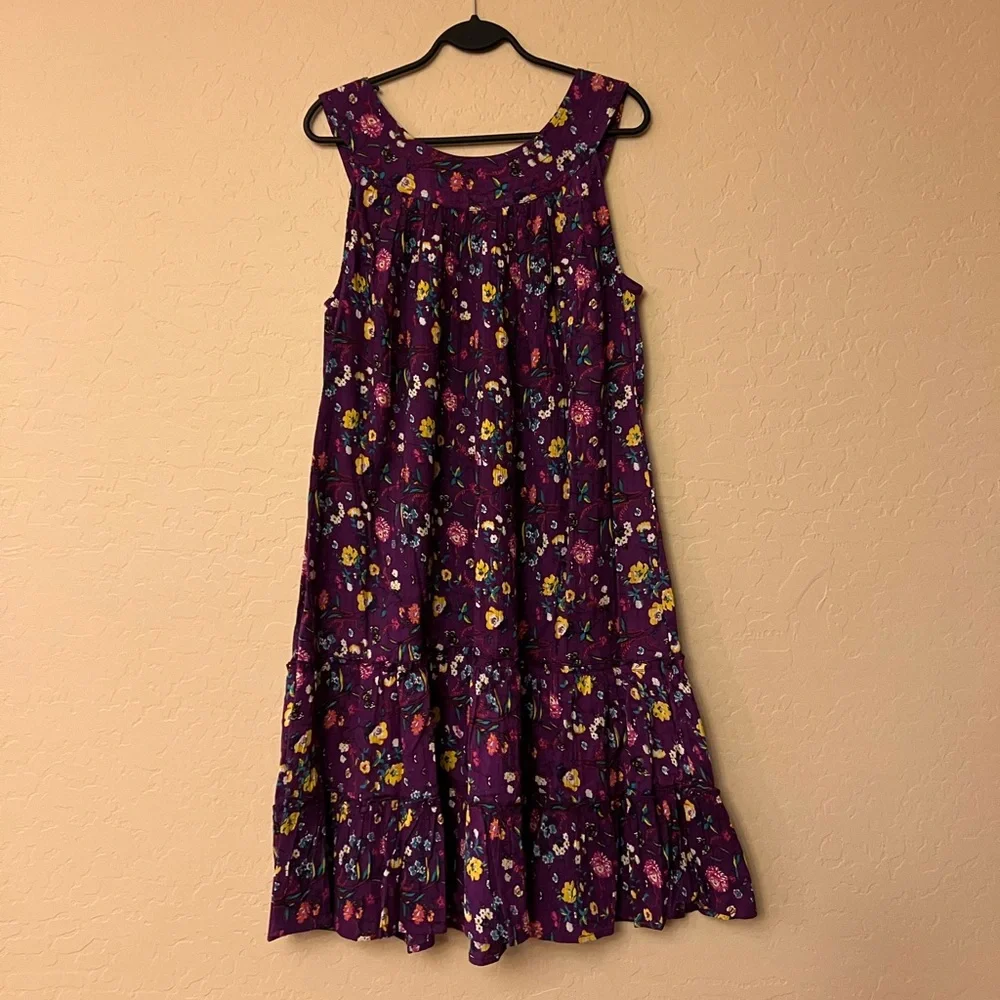 Anthony Richards Purple Floral & Butterfly Print Sundress - Picture 12 of 16